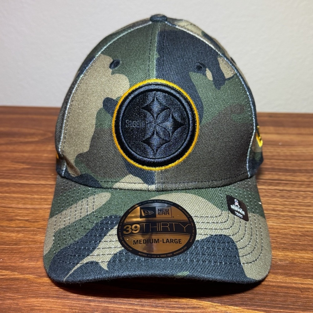New Era Pittsburgh Steelers Salute To Service Hat 39Thirty Flex Medium/Large NEW